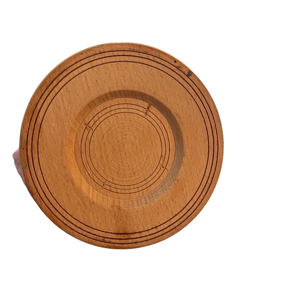 Large 14” Scandinavian German Turned Wood Beaded 5 Arm Candelabra - Picture 12 of 12